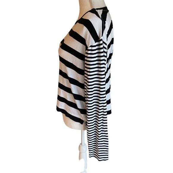 Splendid Long Sleeve Stripe Crop Top Size Large - Picture 4 of 6